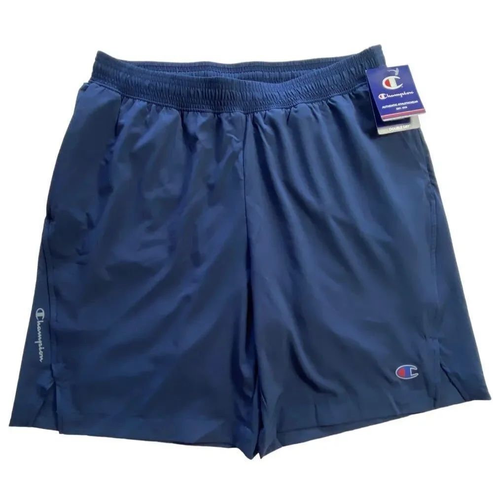 CHAMPION MENS’ Medium Navy Sports Shorts with Liner 7” Inseam